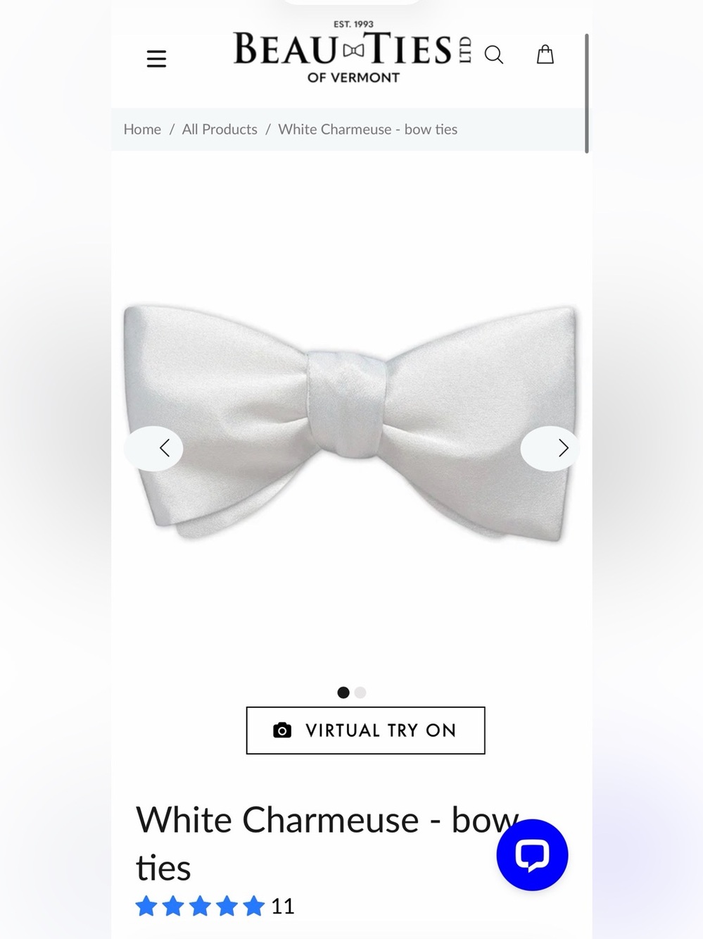 NWT White Silk Men's Bow Tie Set - Self-Tie & Pre-Tied by Beau|Ties (Set of 2)